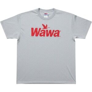 Wawa Logo Graphic T-Shirt Mens XL Gray Short Sleeve Core Cotton Tee y2k